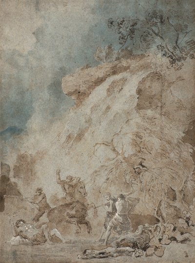 Meleager و Atalanta ، حوالي عام 1770 (قلم وحبر مع غسل على الورق) بواسطة ريتشارد ويلسون