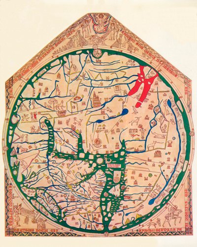 The Hereford Mappa Mundi '، c1285 ، 1912 بواسطة ريتشارد دي بيلو