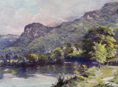 بركة الكنيسة ، Bettws-y-Coed (لون ليثو) بواسطة روبرت (بعد) فاولر