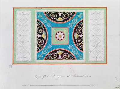 تصميم السجاد لغرفة الرسم ، Shelburne House بواسطة روبرت آدم