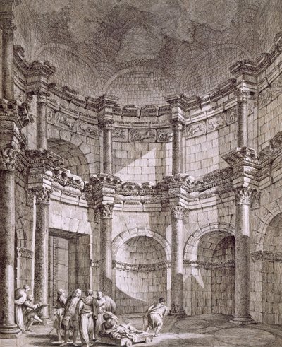 معبد جوبيتر ، حانة. 1764. بواسطة روبرت آدم