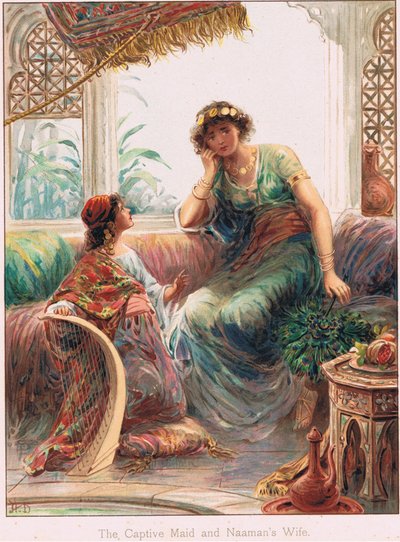 رسم توضيحي من "قصص الكتاب المقدس" بواسطة إرنست نيستر ، حوالي عام 1910 (ليثو ملون) بواسطة روبرت أمبروز دادلي