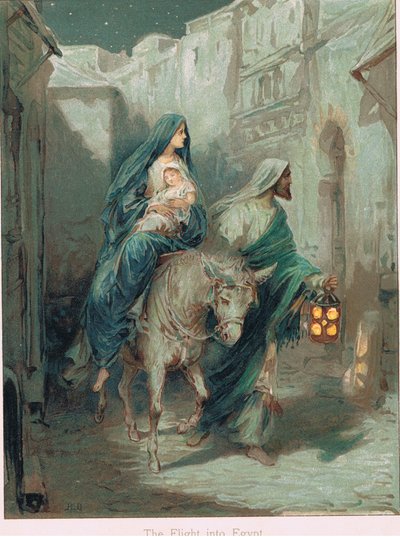 رسم توضيحي من "قصص الكتاب المقدس" بواسطة إرنست نيستر ، حوالي عام 1910 (ليثو ملون) بواسطة روبرت أمبروز دادلي