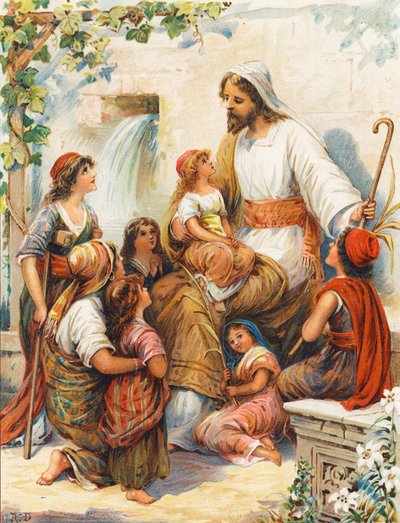 quot;اسمح للأطفال الصغار أن يأتوا إليquot; (لون ليثو) بواسطة روبرت أمبروز دادلي