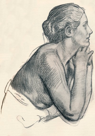 دراسة في Sanguine ، c1900 بواسطة روبرت أنينج بيل
