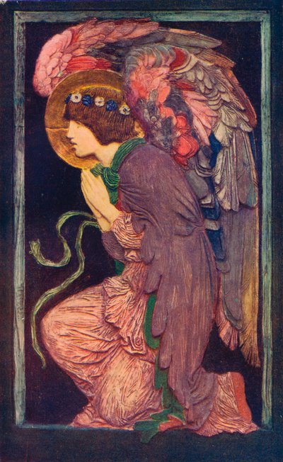 An Angel Adoring` ، نقش جص ملون بواسطة روبرت أنينغ بيل ، c1901 1901-1902. بواسطة روبرت أنينج بيل