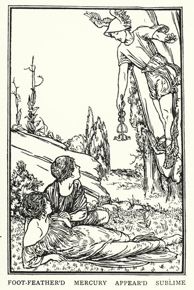 رسم توضيحي لقصائد جون كيتس: Endymion (litho) بواسطة روبرت أنينج بيل
