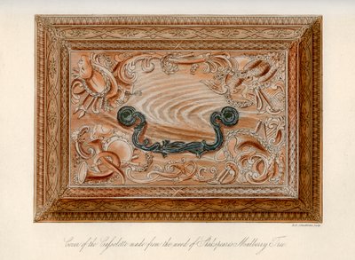 كاسوليت منحوتة مصنوعة من خشب شجرة التوت لشكسبير ، القرن الثامن عشر ، 1840 بواسطة روبرت بليميل شنيبيلي
