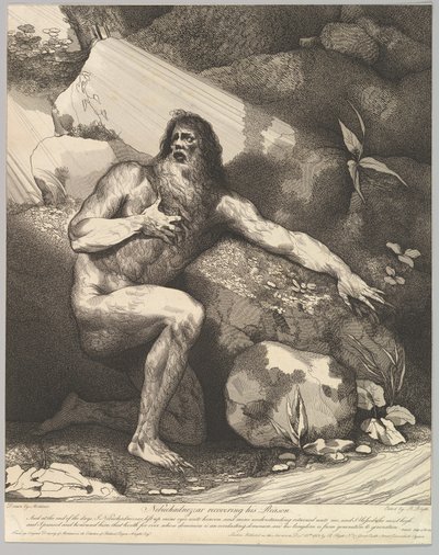 نبوخذنصر يستعيد عقله ، 20 أكتوبر 1782. بواسطة روبرت بليث