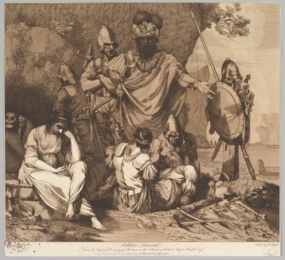 جنازة الجنود من حياة وموت جندي ، 1 مايو 1781. بواسطة روبرت بليث