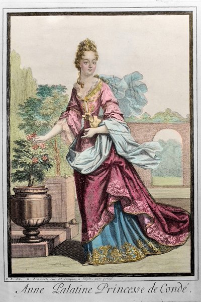 آن بالاتين ، أميرة كوندي (Anne de Baviere (1648-1723) (Anne Henriette Julie de Baviere) (Anne Henriette of Bavaria) (Anna del Palatinato) - نقش روبرت بونارت - بواسطة روبرت بونارت