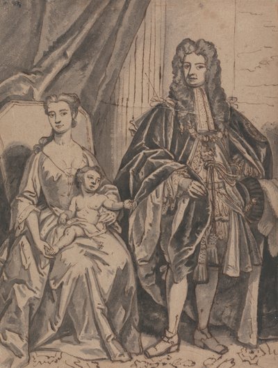 صورة لعائلة تُدعى جون شيفيلد ، دوق باكنغهام ، والعائلة بواسطة Robert Byng