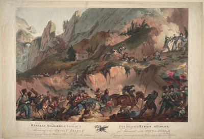 الجيش الروسي يعبر جسر الشيطان عام 1799 ، 1804 بواسطة روبرت كار بورتر