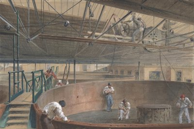 لف الكبل في الخزانات الكبيرة في أعمال بناء التلغراف ... ، 1865 ، 1865. بواسطة روبرت تشارلز دادلي