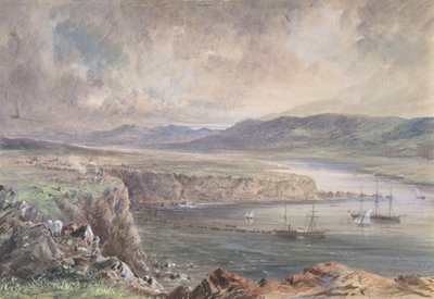 خليج فويلهوميروم ، فالنتيا ، نظرة من حصن كرومويل: كارولين والقوارب ... ، 1865-66. بواسطة روبرت تشارلز دادلي