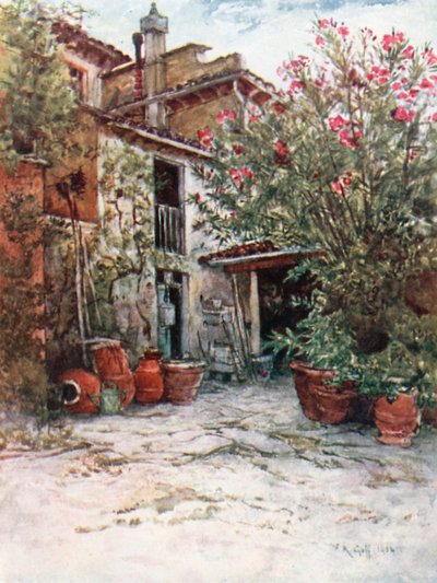 مزرعة توسكان (طباعة حجرية ملونة) بواسطة روبرت تشارلز جوف