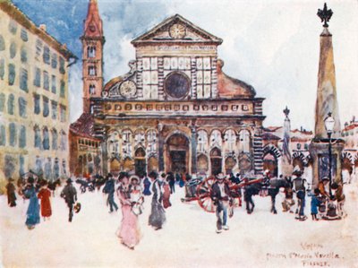 بيازا سانتا ماريا نوفيلا (ليثو ملون) بواسطة روبرت تشارلز جوف