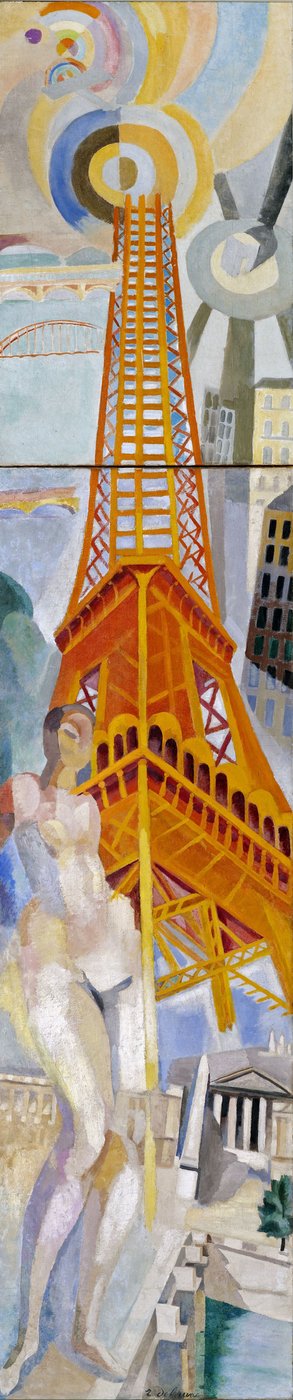 مدينة باريس ، المرأة وبرج إيفل ، 1925. بواسطة روبرت ديلوناي