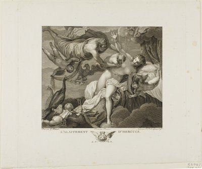 رضاعة هرقل ، اللوحة الثانية من La Galerie du Palais Royal ، المجلد الثاني بواسطة روبرت ديلوناي