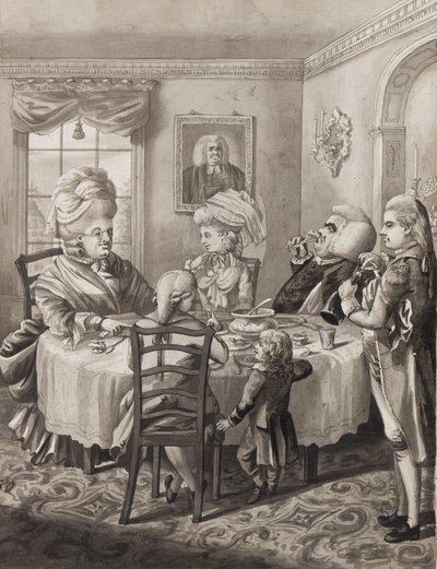 بارسون ماستر بحياة جيدة ، 1782 (قلم ، فرشاة وغسيل حبر على ورق) بواسطة روبرت دايتون