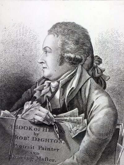 بورتريه ذاتي ، صورة في "كتاب الرؤوس" ، 1795 بواسطة روبرت دايتون