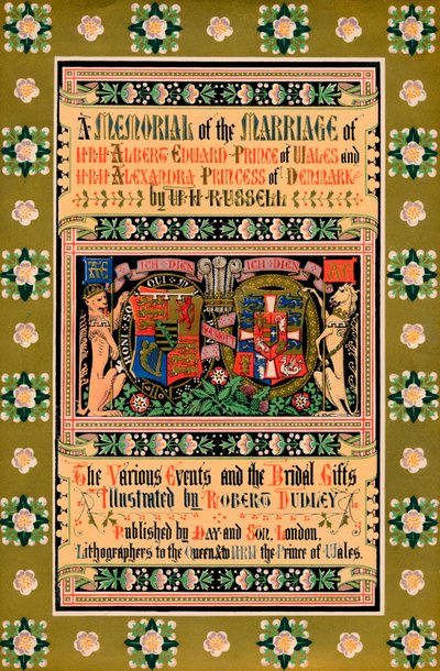 غلاف ذكرى زواج صاحب السمو الملكي ألبرت إدوارد أمير ويلز ، 1863 بواسطة روبرت دادلي