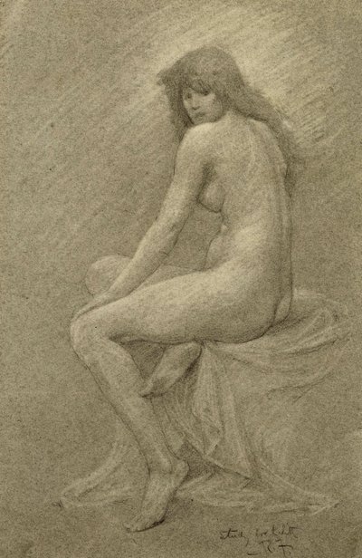 دراسة ليليث ، c.1900 (الطباشير على الورق) بواسطة روبرت فاولر