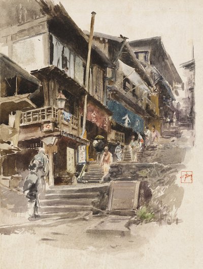 شارع في إيكاو ، اليابان الثانية ، 1890 بواسطة روبرت فريدريك بلوم