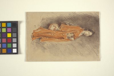 امرأة يابانية في ثوب الكيمونو (حبر) بواسطة روبرت فريدريك بلوم