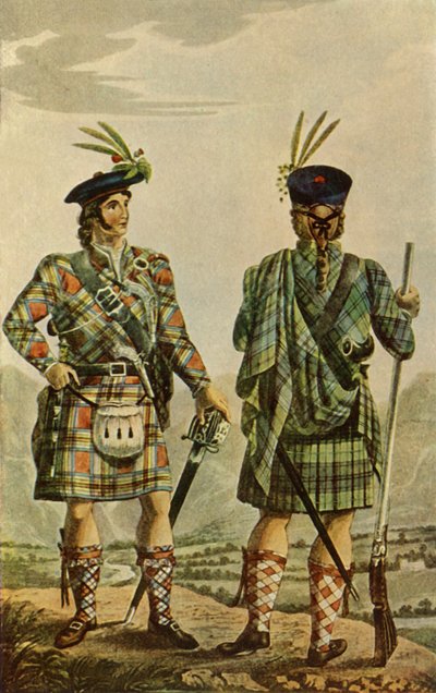 'Highland Chiefs in the Stewart and Gordon Tartans' ، ١٨٣١ ، ١٩٤٦. بواسطة روبرت هافيل