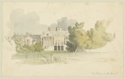 منظر لـ Huis ten Bosch تصاميم لسلسلة من الرسومات المائية في فلاندرز وهولندا (عنوان السلسلة) بواسطة روبرت هيلز