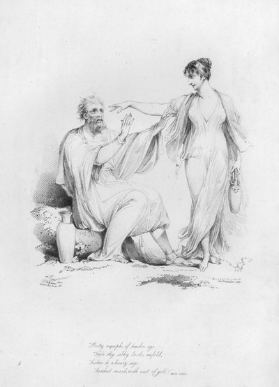 Anacreon, Ode LXXVII (engraving) بواسطة روبرت كير (بعد) بورتر