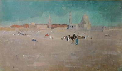 مشهد في مصر حوالي عام 1890 (زيت على قماش) بواسطة روبرت ماكجوان كوفنتري