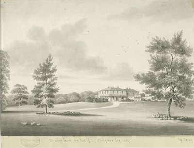 Moseley Court: رسم يغسل بني داكن ، 1837 بواسطة روبرت نويز