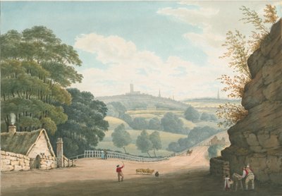 ولفرهامبتون - منظر بعيد من Tettenhall: الرسم بالألوان المائية ، 1837 بواسطة روبرت نويز