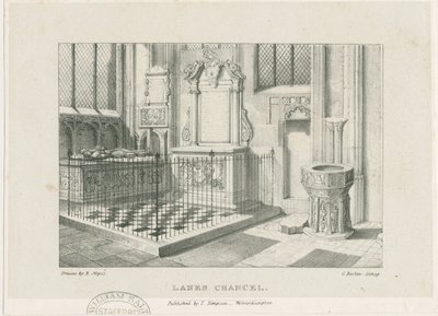 ولفرهامبتون - "Lanes Chancel" في كنيسة القديس بطرس: الطباعة الحجرية ، nd [عام 1844] (طباعة) بواسطة روبرت نويز