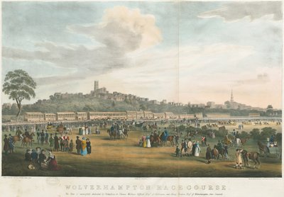 ولفرهامبتون - مضمار السباق: الطباعة الحجرية الملونة ، بدون تاريخ [عام 1826] (طباعة) بواسطة روبرت نويز