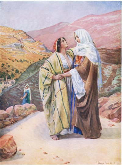 راعوث ونعمي ، من كتاب مصور الكتاب المقدس الذي نشره توماس نيلسون ، ج 1950 بواسطة روبرت بايتون ريد