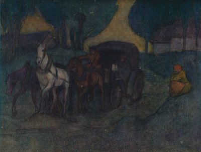 طريق البلد في بولندا ، c1901 ، 1905 بواسطة روبرت بولهيل بيفان