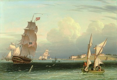 سفينة الخروج ، حصن الاستقلال ، ميناء بوسطن ، 1832 بواسطة روبرت سالمون