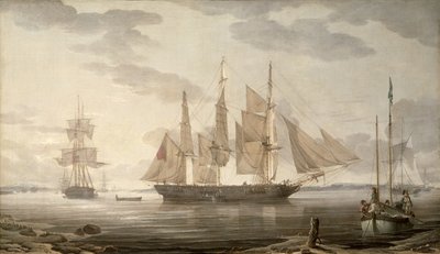السفن في الميناء ، 1805 بواسطة روبرت سالمون