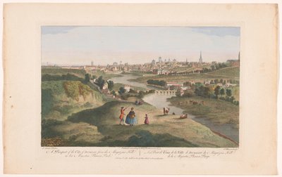 منظر لمدينة دبلن كما تراه من فينيكس بارك احتمال مدينة دبلن من Magazine Hill في His Majesties Phoenix Park (العنوان على الكائن) بواسطة روبرت ساير (ربما)