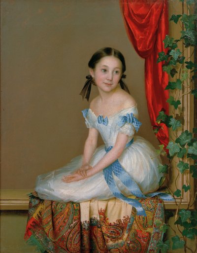 فتاة ترتدي وشاحًا من الكشمير صورة للأميرة أباميليك لازاريفا ، بعد عام 1839 بواسطة روبرت سويدي