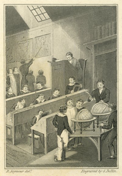 نيكولاس نيكلبي: قاعة دوثبويز ، نقشها صموئيل بيلين (1799-1893) بواسطة روبرت سيمور
