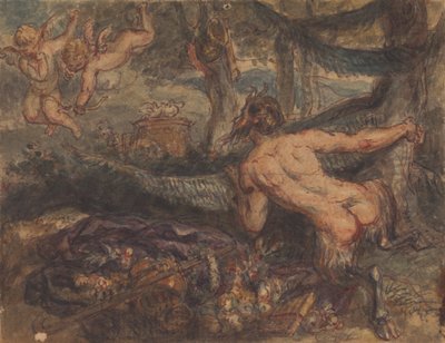 عموم ، تجسس ، من وراء شجرة ، في Putti ، إطلاق النار على الأسهم بواسطة روبرت سميرك