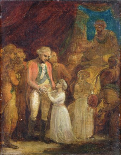 ابنا تيبو صاحب ، سلطان ميسور ، تم تسليمهما كرهائن للجنرال كورنواليس (1738-1805) ، حوالي 1792 (زيت على قماش) بواسطة روبرت سميرك