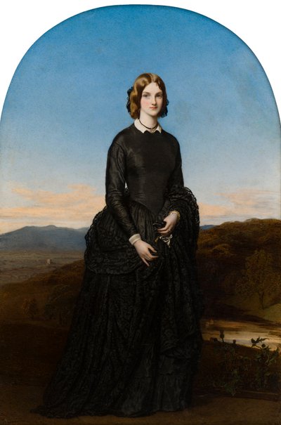 بورتريه هون. سيلينا ويلد فورستر ، Viscountess Newport ولاحقًا كونتيسة برادفورد (1819-1894) ، 1840-70 (زيت على العاج) بواسطة روبرت ثوربورن