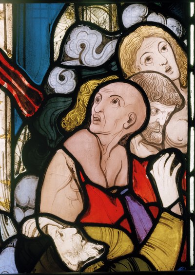 أيها اللعين ، التفاصيل من The Last Judgement ، c.1864 (زجاج ملون) بواسطة روبرت تورنيل باين