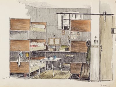 The Artists Horse Box ، 2.5. ، 1915 (قلم وحبر مع مرحاض على ورق) بواسطة روبرت ووكر