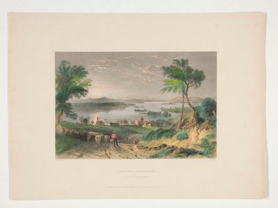 Center Harbour ، بحيرة Winnipesaukee ، رسم توضيحي لـ Nathaniel Parker Willis بواسطة روبرت واليس